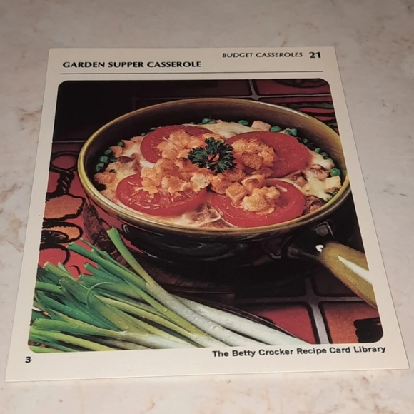 The Betty Crocker Recipe Card Library REPLACEMENT CARD BUDGET CASSEROLES 1971 - Picture 1 of 1